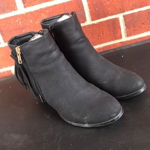 Black Booties with a Small Heel